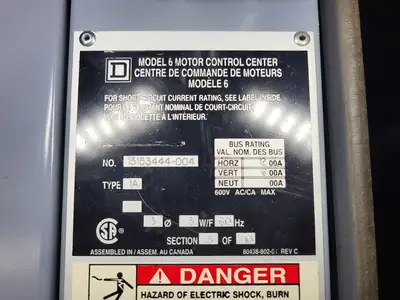 USED SQUARE D MODEL 6