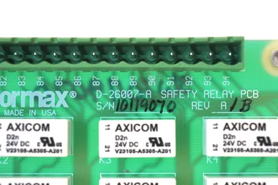 USED FORMAX D-26007-A SAFETY RELAY BOARD D26007A