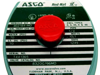 NEW ASCO 8320G196MO VALVE MX109 120/60,110/50