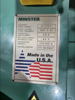 MINSTER MTT20-32S Complete Feed Lines | Universal Press & Machinery (UPM) (4)