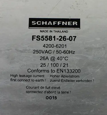 USED SCHAFFNER FS5581-26-07