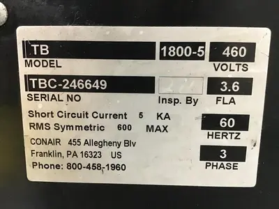 USED CONAIR TB1800-5 GRAVIMETRIC TRUEBLEND