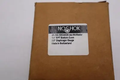 NOSHOK 25-200-100 InH20 GAUGE 0-100 PSI STOCK L-651