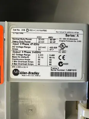 USED Allen-Bradley PowerFLex 700