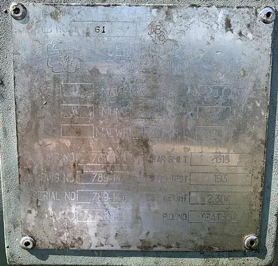 Tank, 169 Gallon, C/st, Jkt, 148 PSI, Horiz, B #S743627