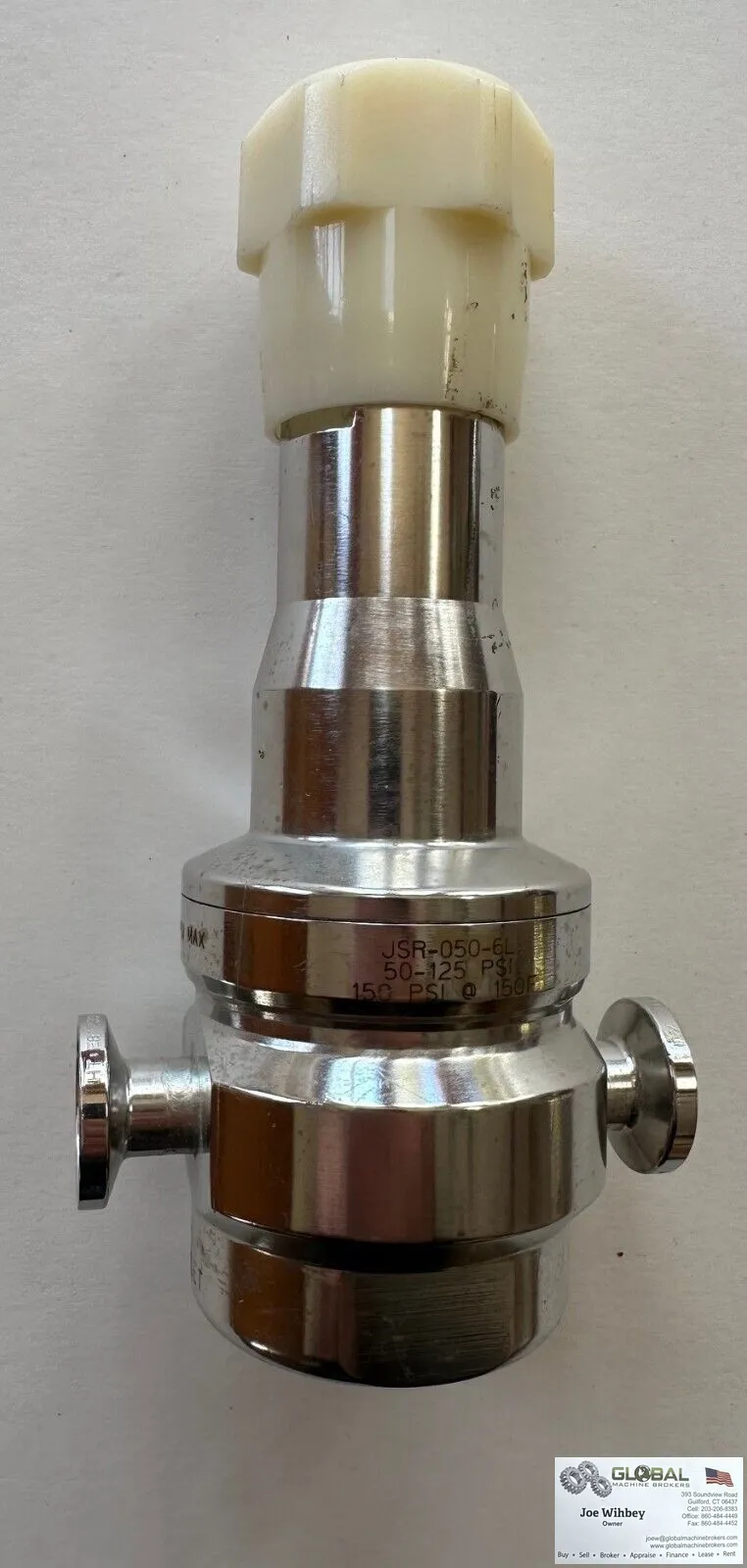 Steriflow JSR-050-6L - 3/4" Sanitary Control Valve Tri-Clamp CV 2.0