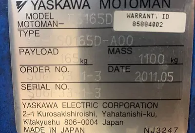 Used YASKAWA MOTOMAN ES165D 6 AXIS CNC ROBOT WITH DX100 CONTROLLER WITH SPOT WELDING GUN Robots | Harbor Machinery Inc. #1283330