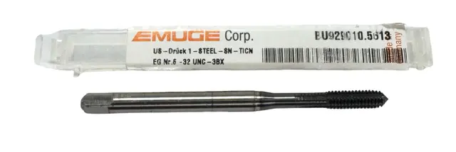 Emuge 6-32 UNC-3BX Cobalt STI Thread Forming Tap TiCN COATED