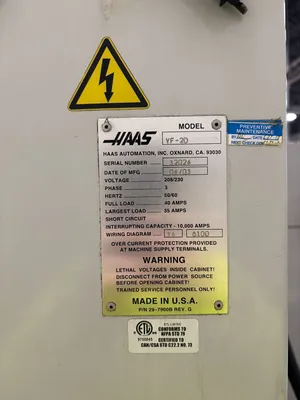 HAAS VF2 VOP-C CNC & Metalworking Equipment | ESS Industrial Equipment Sales (15)