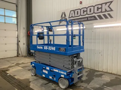 New | in-Stock 2026 GENIE GS-3246 E-DRIVE ELECTRIC SCISSOR LIFT Scissor Lifters Alberta CA | Adcock Equipment #1417636