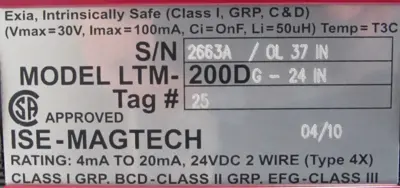 NEW MAGTECH LTM-200DG-24 IN LEVEL TRANSMITTER LTM-200DG24 IN