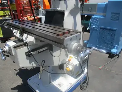 Frejoth (Bridgeport copy) milling machine w/ digital read out feed, 9" x42"table, 3 HP, R8 taper, 220V / 440V, impeccable
