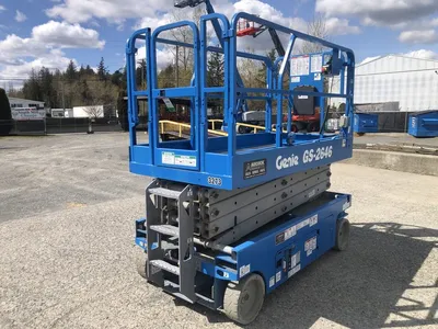 Used 2008 GENIE GS-2646 ELECTRIC SCISSOR LIFT Scissor Lifters Alberta CA | Adcock Equipment #1418066