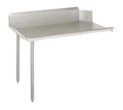John Boos EDTC8-S30-L72 72" Clean Dishtable w/ Galvanized Legs & 18 ga Stainless Top, L to R