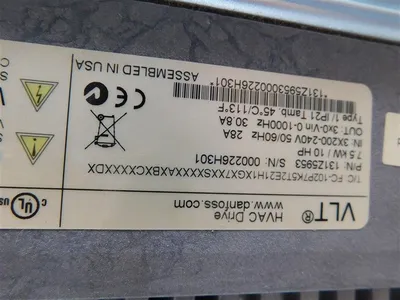 Danfoss VLT FC-102P7K5T2E21H1XGX7XXSXXXXAXBXCXXXXDX HVAC Drive 10 HP/7.5kW Used