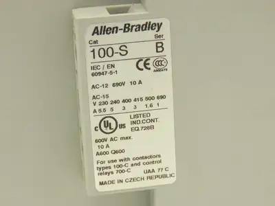 Allen Bradley 100S-C60DJ14C Safety DC Contactor Contact Block 24V Coil 600V 3PH