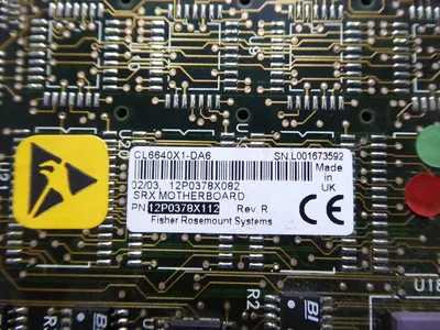 Fisher Rosemount 12P0378X112 Provox SRX Motherboard CL6640X1-DA6 Rev. R Used