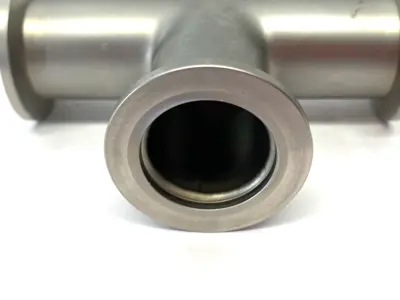 USED AGILENT STAINLESS STEEL TEE FITTING, NW25, 1.97 INCH CLEARANCE