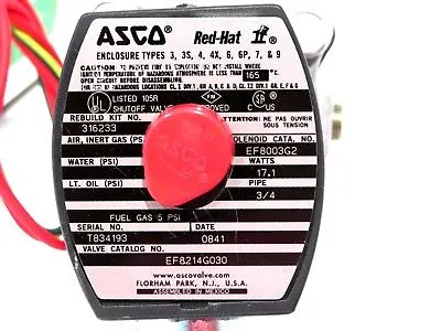 NEW ASCO EF8214G030 SOLENOID VALVE 110/120 50/60