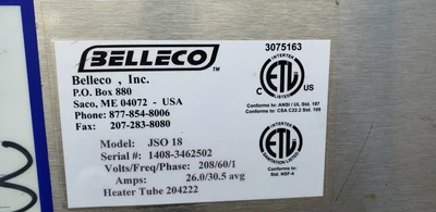 USED Belleco/Vollrath Does Not Apply