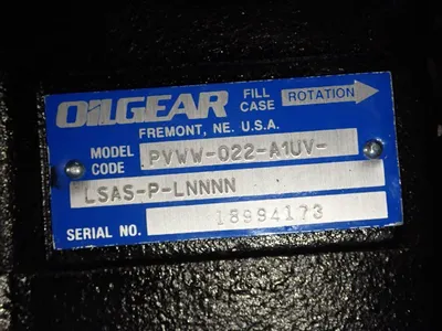 USED OILGEAR PVWW022A1UVLSASLPLNNNN