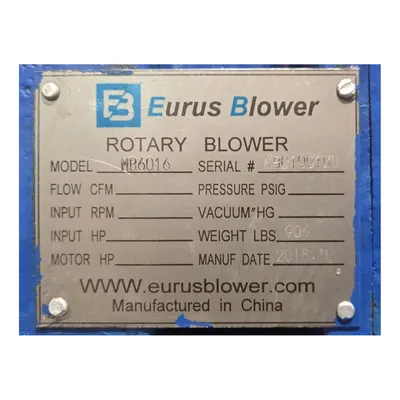NEW EURUS BLOWER MB6016