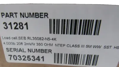 USED RICE LAKE RL35082-N5-4K LOAD CELL RL35082N54K