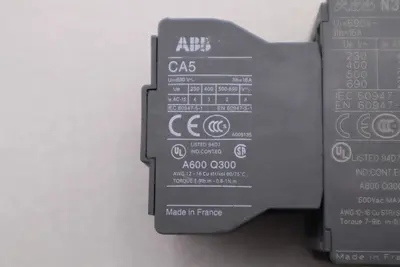 Abb N31E Contactor 110-120V Coil With CA5 Front Piece Stock L-641