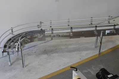 7' long by 12" wide L-Shaped Conveyor