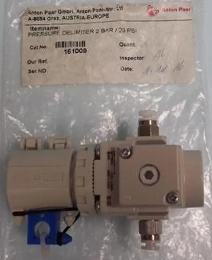 QTY. 1. ANTON PAAR PRESSURE DELIMITER 2 BAR/29 PSI...
