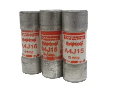 NEW FERRAZ SHAWMUT A4J15 FUSES 15 AMP LOT OF 3