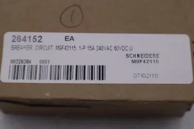 NEW OPEN BOX M9F42115 Square D Circuit Breaker STOCK G772A