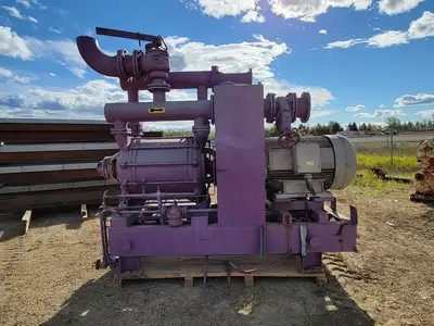 Vacuum Skid and Elmo Vacuum Pump w/ 115 hp Electric Motor