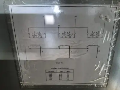 750 kVA Transformer 4160V Pri, 600Y/347 Sec, 3Ph