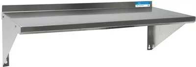 New | in-Stock BK-Resources New BK Resources BKWSE-1624 16" X 24" Stainless Steel T-430 18 Ga Wall Shelf Racks/Shelving Illinois US | Falcon Restaurant Supply #1375691