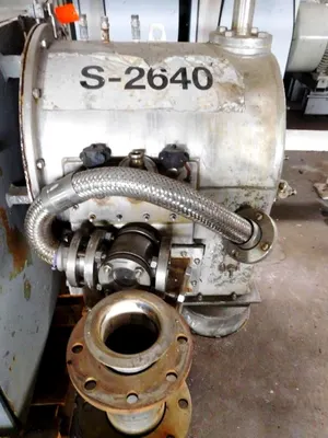 Krauss-Maffei SZ 22 2-stage pusher centrifuge, 316SS.