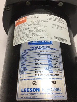 Leeson 017NZ53A Direct Current Permanent Magnet Motor