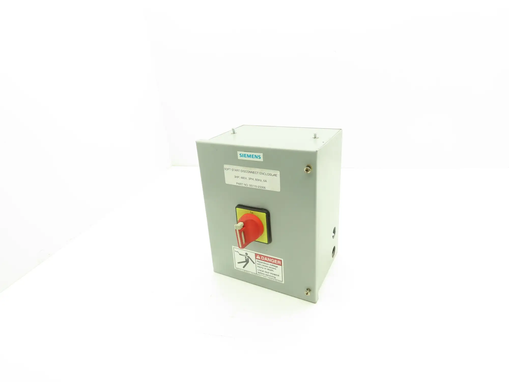 Hoffman Siemens 05110-23306 Electrical Enclosure Soft Start Disconnect 10x8x6"