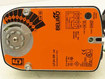 Belimo B225+LF24-SR Electric Actuator 1"Ball Control Valve 600PSI 2-Pos 24VAC/DC