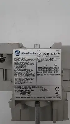 USED ALLEN-BRADLEY ALLEN-BRADLEY 194R-C30-1753 SER A