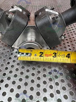USED ITT PURE FLO 1-316L-RA20MAX 3 - WAY DIAPHRAGM VALVE W/ 1" SANITARY FITTING