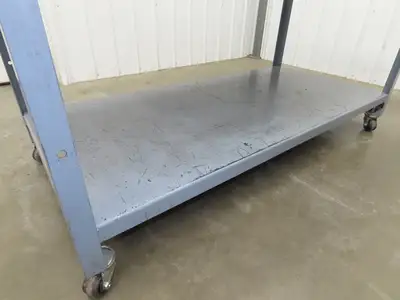 Mobile Machine Table 12 Gauge Steel Top Base Table Work Bench 72x34x36"