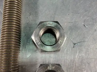 1" x 8" B8M Stud w/ 8M Hex Nuts