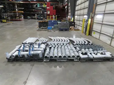 Nucon 3.5" Pipe Pneumatic Dry Material Conveying 90°Elbows Morris Couplings 4"OD