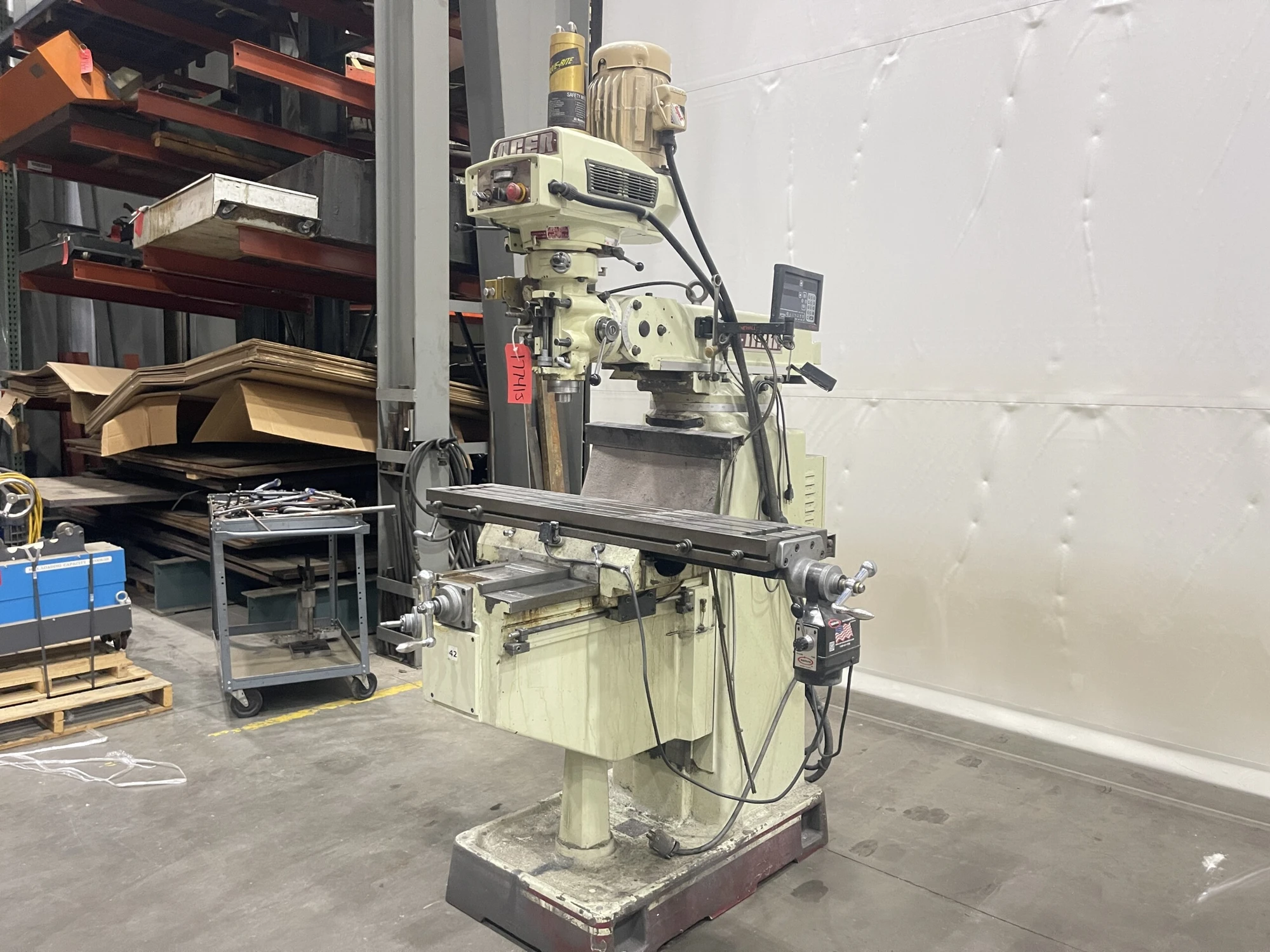 Acer EVS-3VKH Vertical Knee Mill, 10″ x 50″ Table