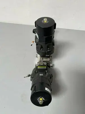 USED 3 ITT PURE-FLO SHEROTEC STAINLESS STEEL VALVES W/ POSITION MONITOR 3/4" SANITARY