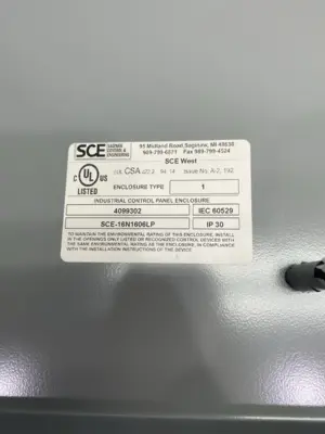 New | in-Stock Saginaw Control & Engineering Wall Mount Enclosure Gray Steel Electrical Boxes Michigan US | Maverick Industrial Sales #1391843