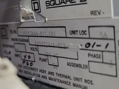 USED SQUARE D MODEL 6