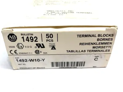 USED ALLEN-BRADLEY SER. C IEC TERMINAL BLOCK, YELLOW
