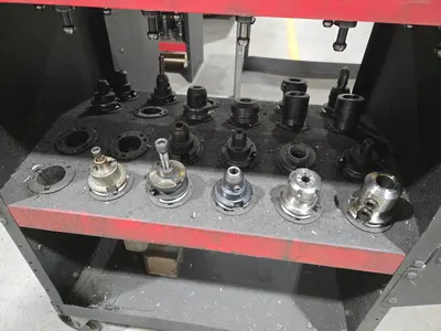 Cart and Contents; Approx (42) Cat 40 Tool Holders